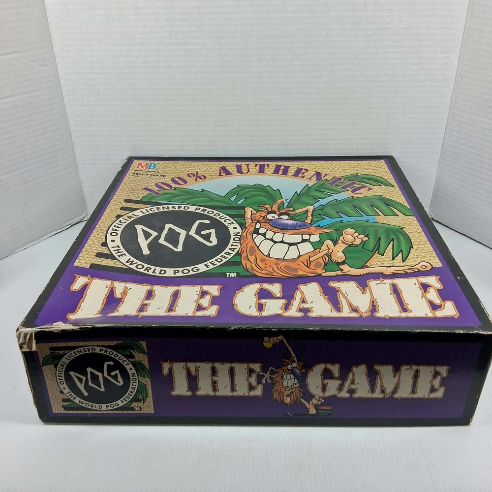 Vintage 1994 Milton Bradley POG The Game World POG Federation Board Game Set